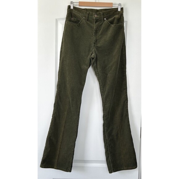 Vintage 80s Levis 517 Corduroy Pants Mens Size 32x34 Green Bootcut Flare USA - Picture 1 of 13